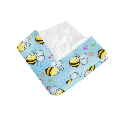 Bee Pattern Print Design BEE03 Premium Quilt
