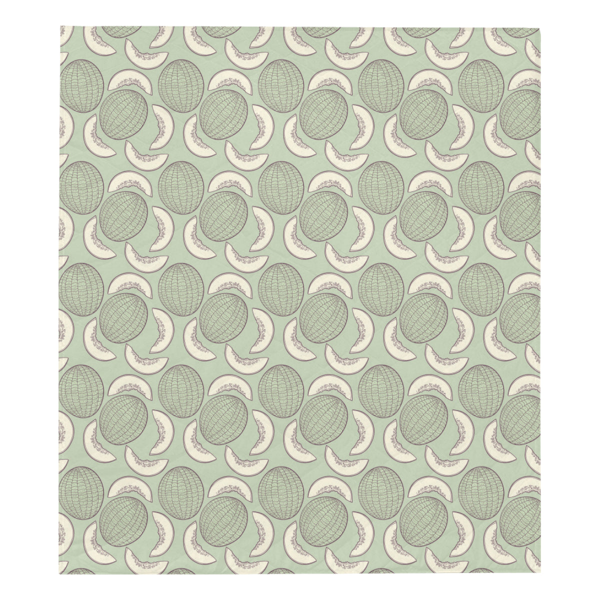 Cantaloupe Pattern Print Design 01 Premium Quilt