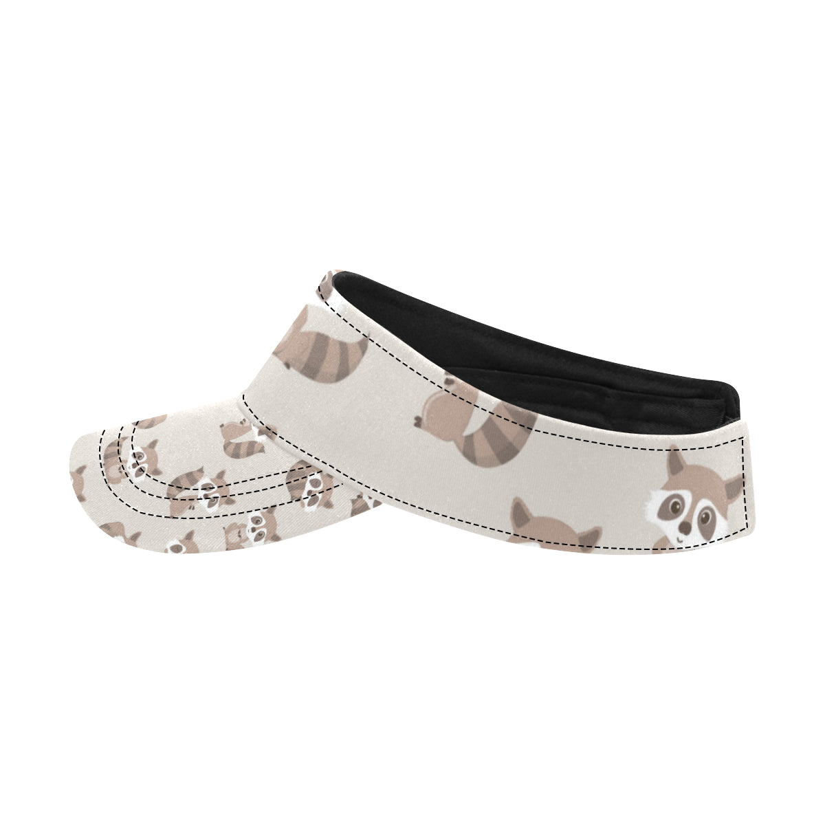 Raccoon Pattern Print Design A05 Unisex Sun Visor
