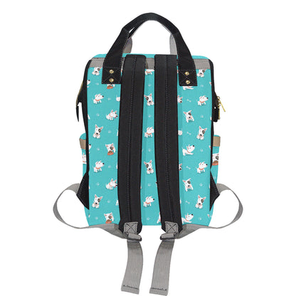 Bull Terriers Pattern Print Design 07 Diaper Bag Backpack