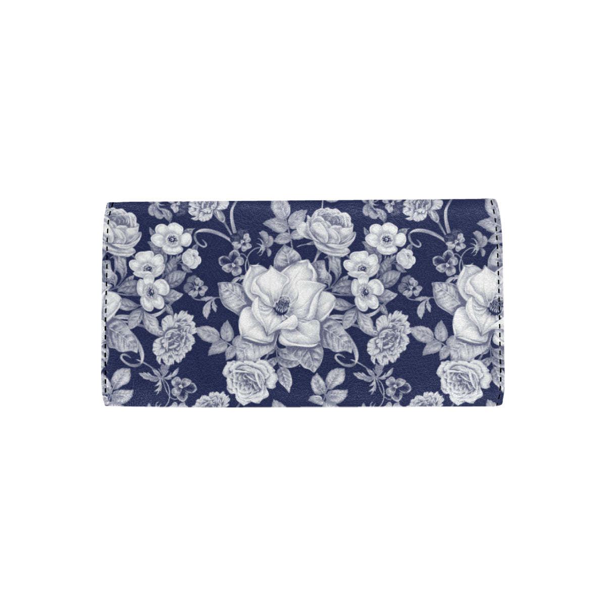 Floral Infrared Pattern Women's Trifold Wallet