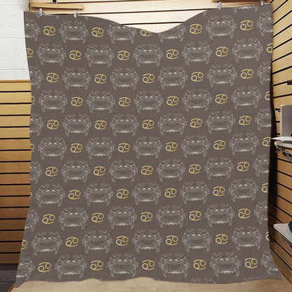 Cancer Zodiac Pattern Print Design 01 Premium Quilt
