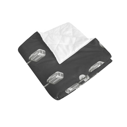 Microphone Vintage Pattern Print Design 01 Premium Quilt