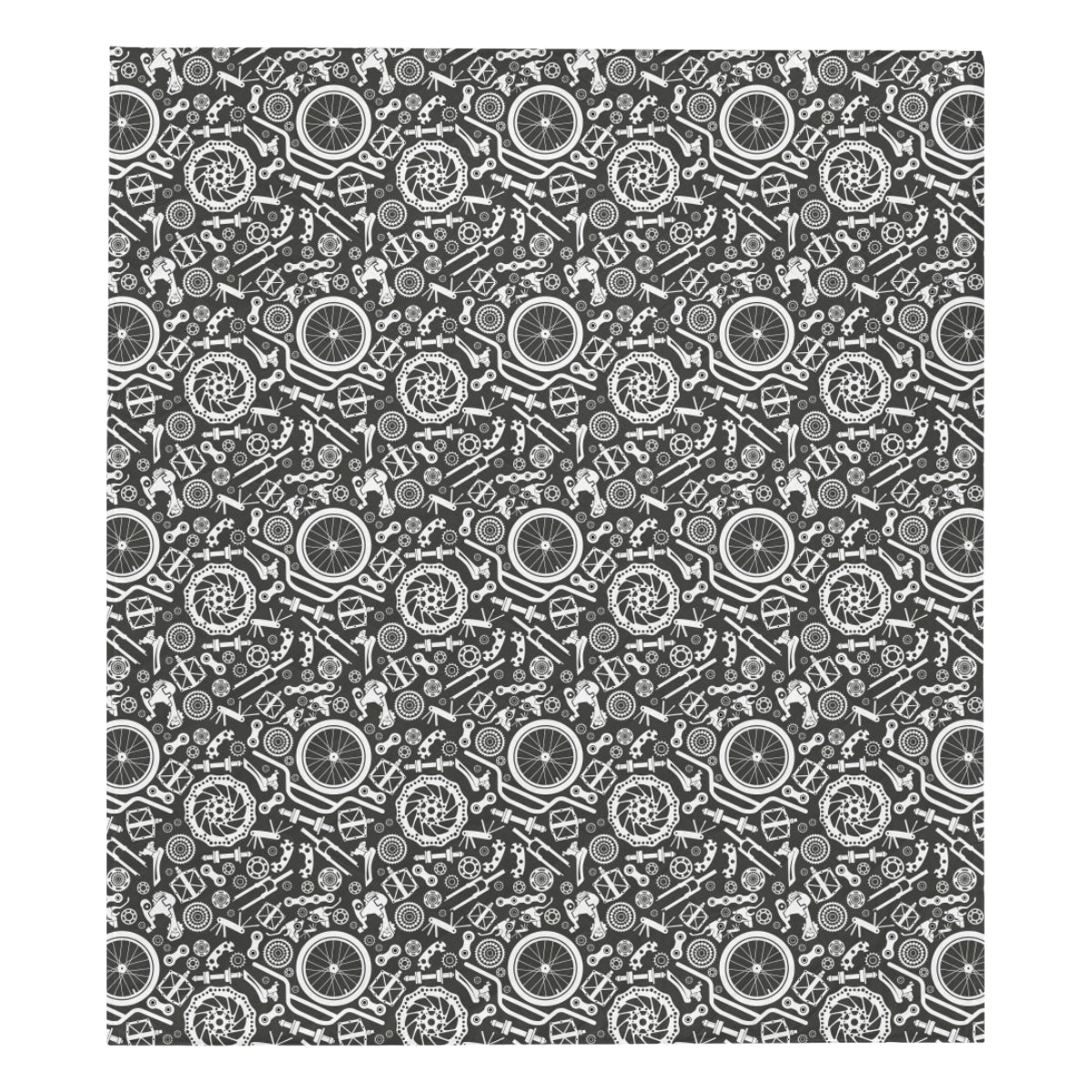 Bicycle Tools Pattern Print Design 02 Premium Quilt
