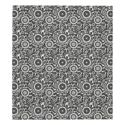 Bicycle Tools Pattern Print Design 02 Premium Quilt