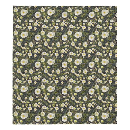 Daisy Pattern Print Design 03 Premium Quilt