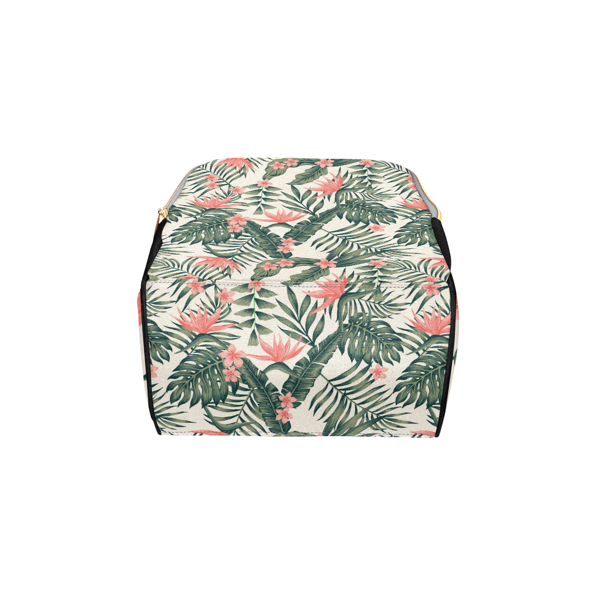 Tropical Flower Palm Leaves Diaper Bag Backpack