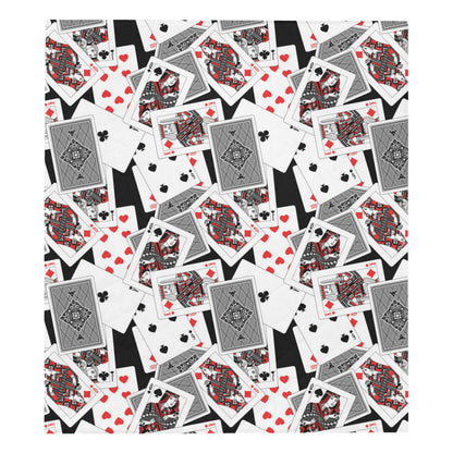 Poker Cards Pattern Print Design A04 Premium Quilt