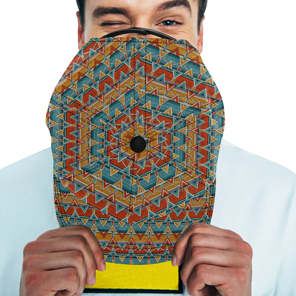 Kente Print African Design Themed Snapback Cap