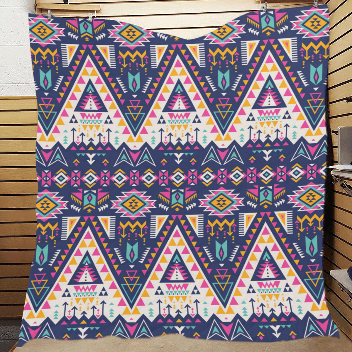 Pink Tribal Aztec native american Premium Quilt