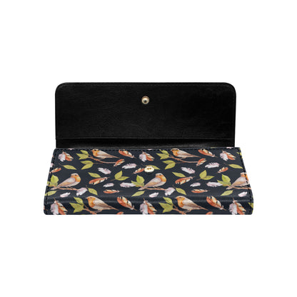 Birds Pattern Print Design 02 Women's Trifold Wallet