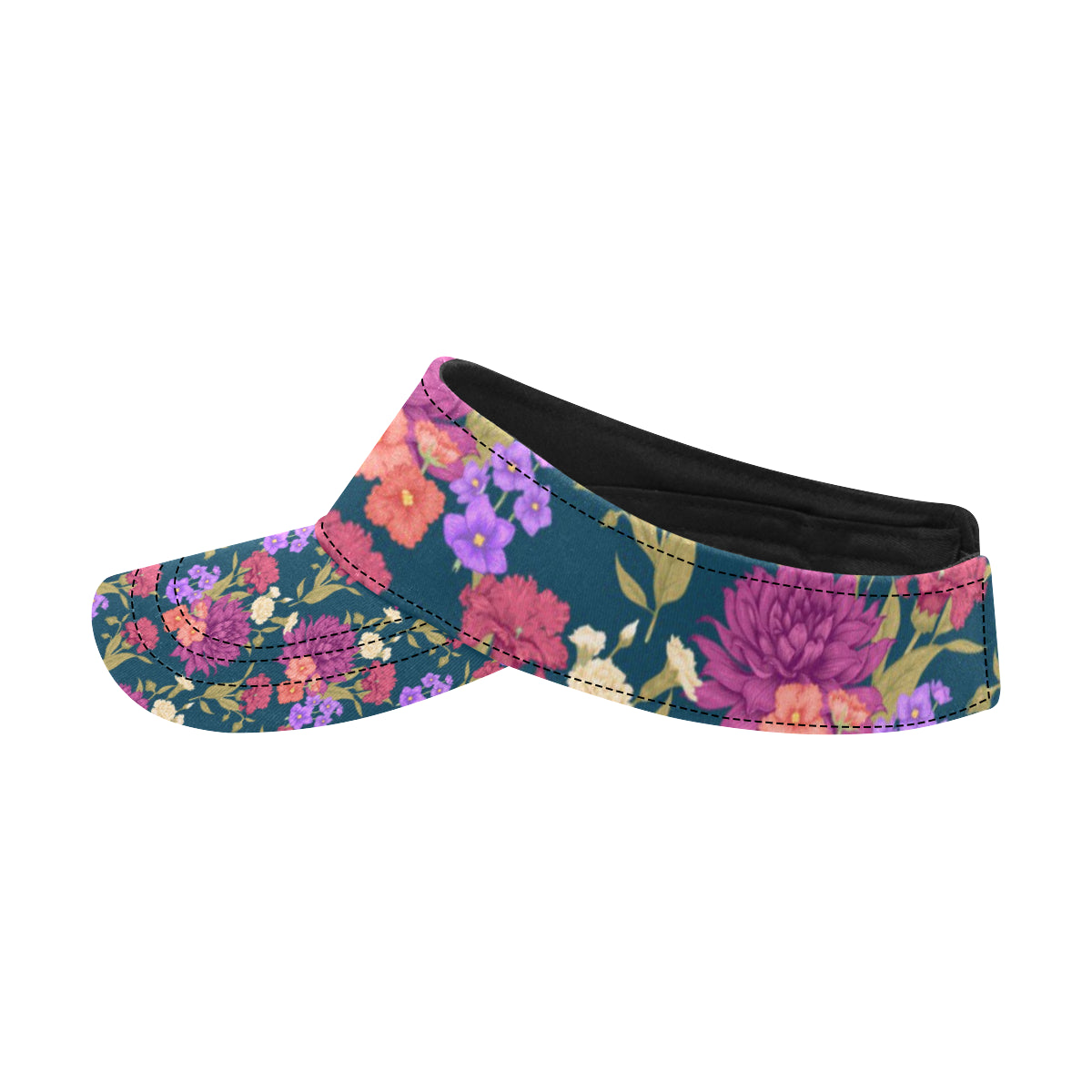 Dahlia Pattern Print Design DH01 Unisex Sun Visor