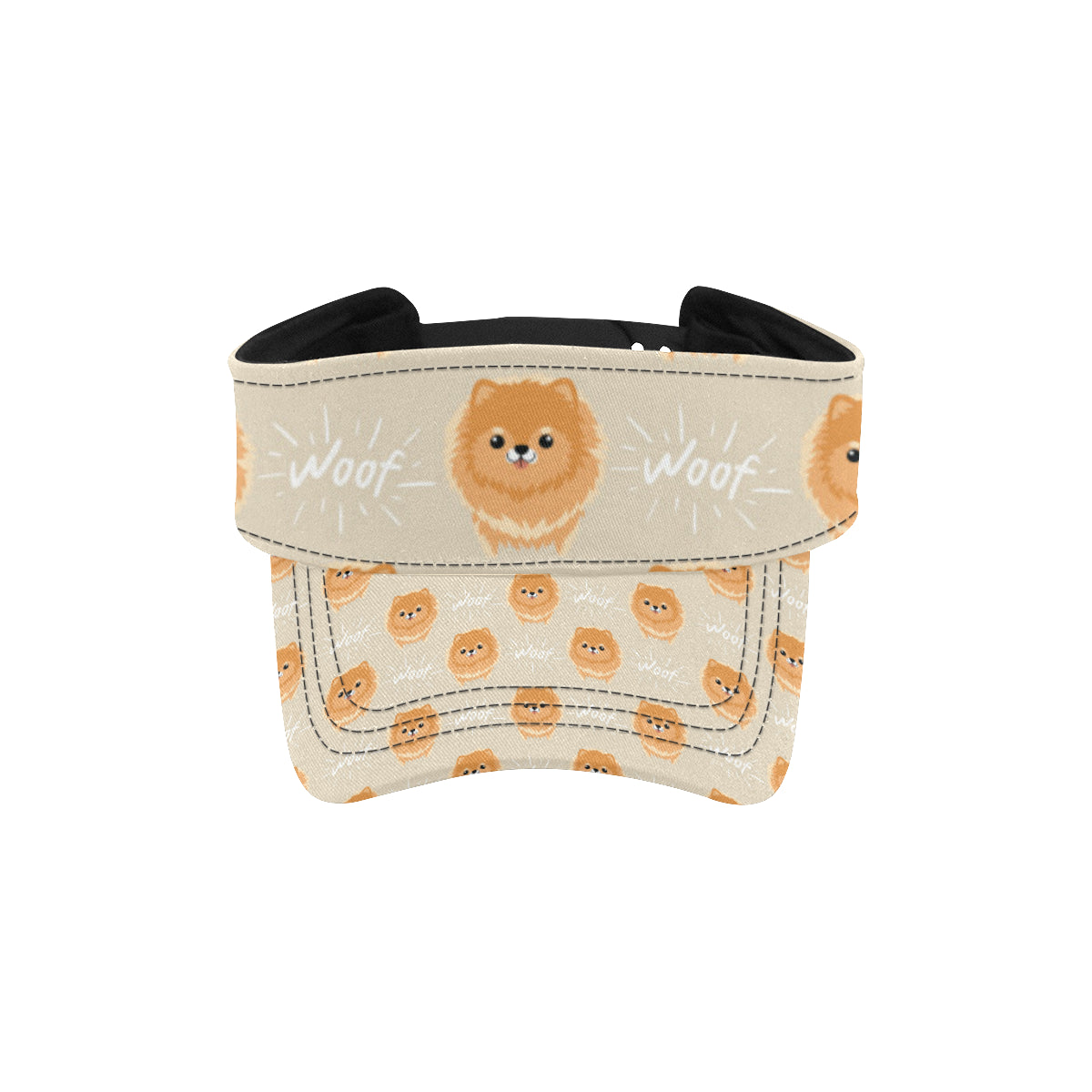 Pomeranians Pattern Print Design A04 Unisex Sun Visor
