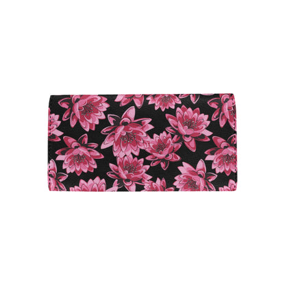 Lotus Pattern Print Design 03 Women's Trifold Wallet
