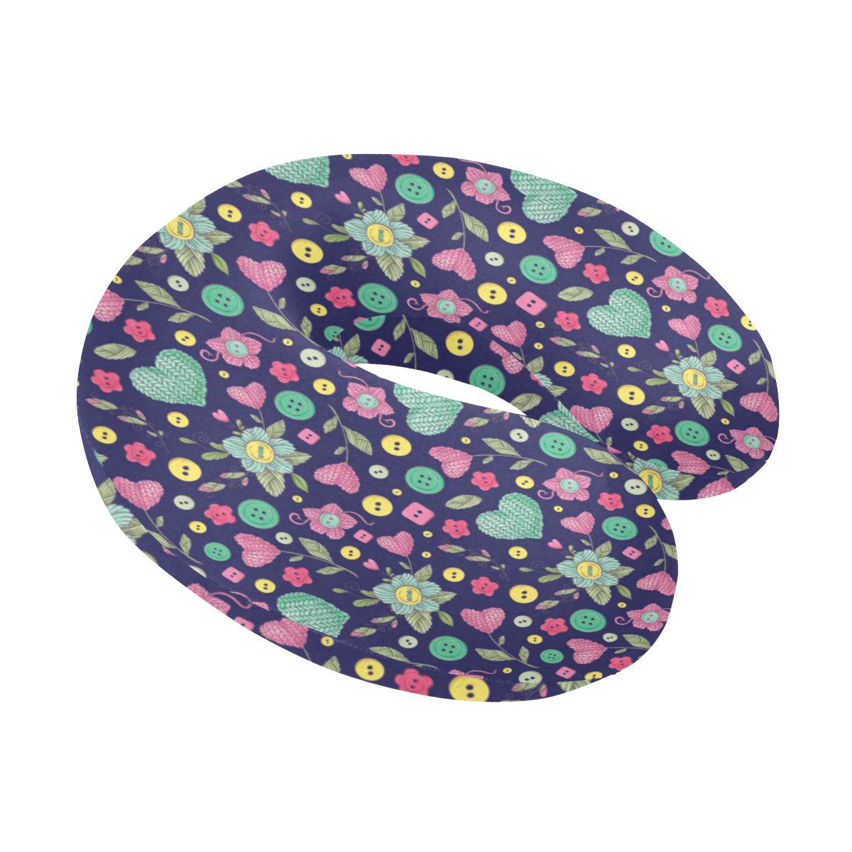Crochet Pattern Print Design 02 U-Shaped Travel Neck Pillow