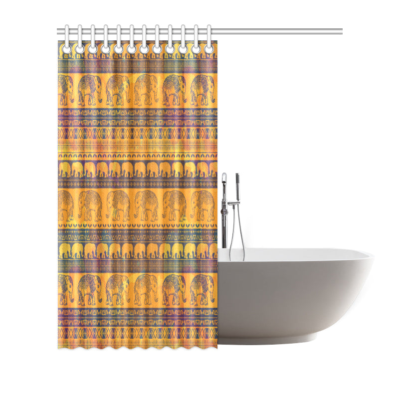 Elephant Aztec Shower Curtain