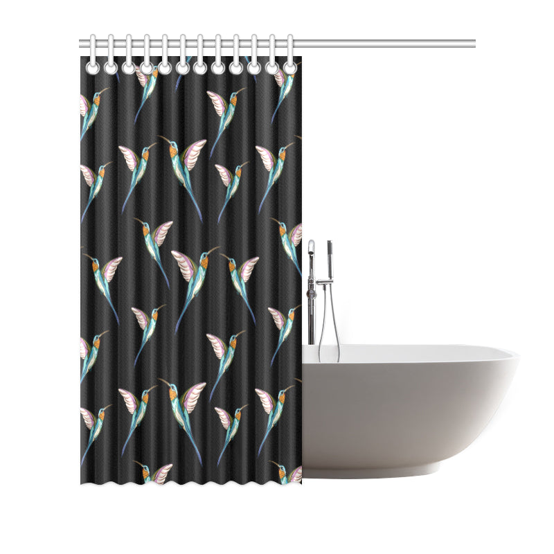 Hummingbird Pattern Print Design 06 Shower Curtain