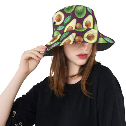 Avocado Pattern Print Design AC08 Unisex Bucket Hat