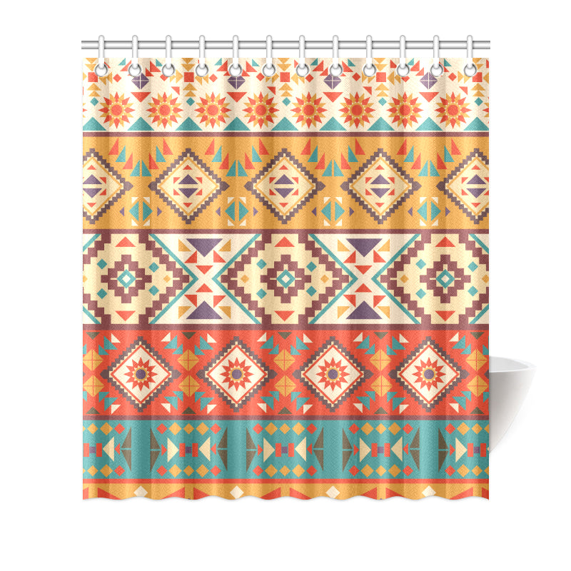Navajo Pattern Print Design A01 Shower Curtain