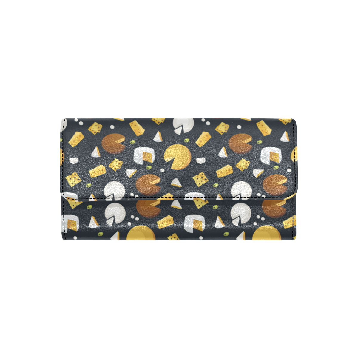 Cheese Pattern Print Design 03 Women's Trifold Wallet