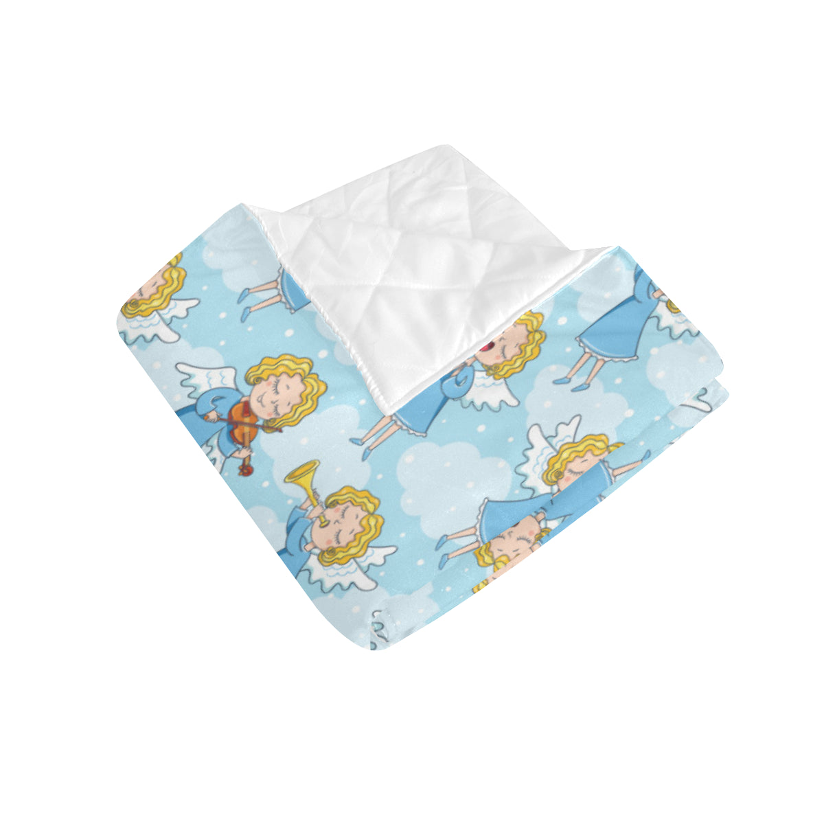 Angel Musician Pattern Print Design 09 Premium Quilt