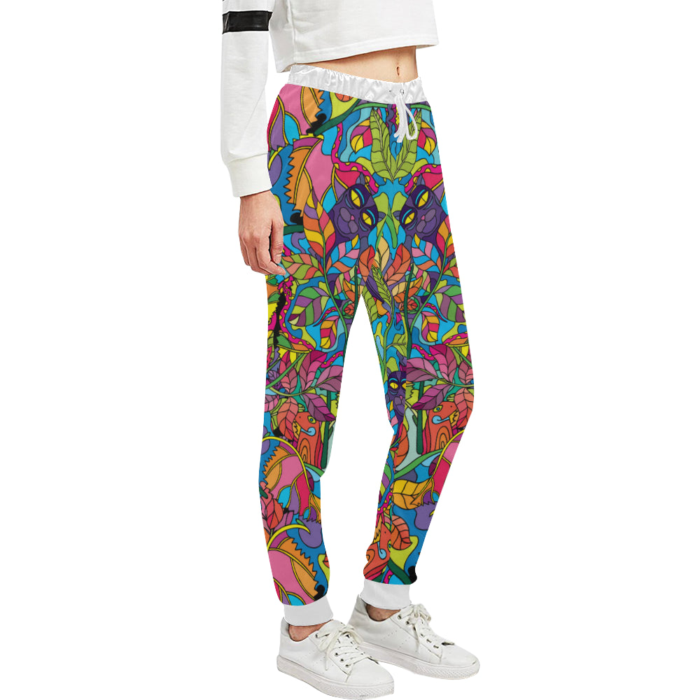 Psychedelic Trippy Flower Print Unisex Sweatpants
