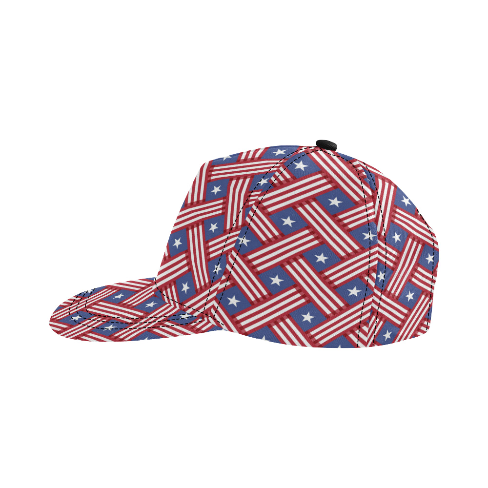 American flag Pattern Snapback Cap