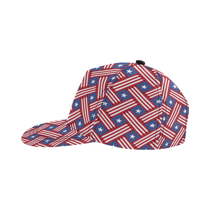 American flag Pattern Snapback Cap