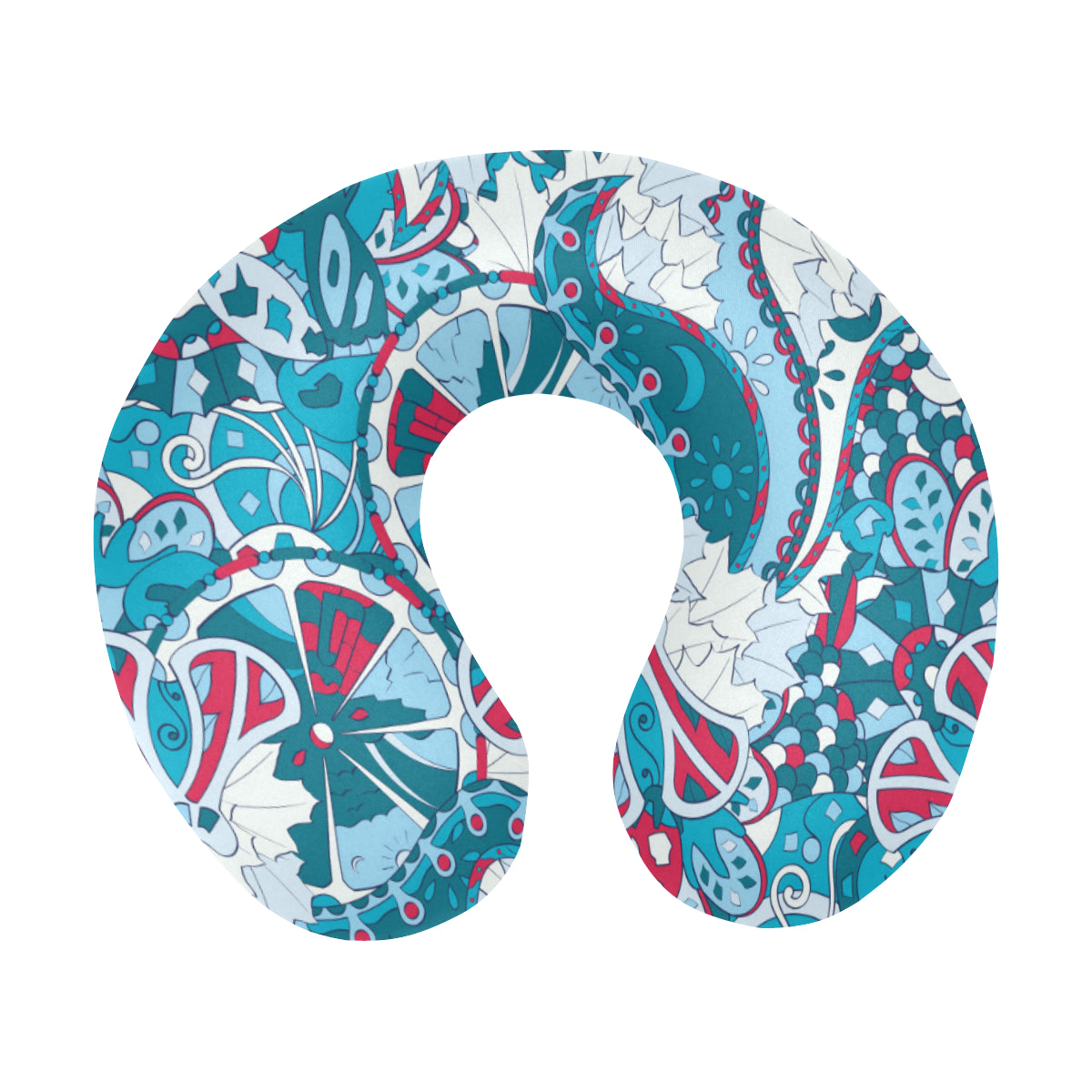 Funky Retro Pattern Print Design A05 U-Shaped Travel Neck Pillow