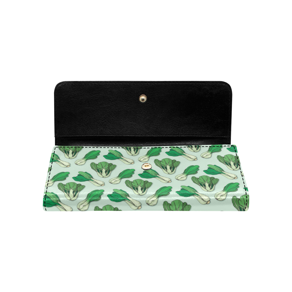 Bok Choy Pattern Print Design 01 Women's Trifold Wallet