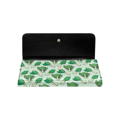 Bok Choy Pattern Print Design 01 Women's Trifold Wallet