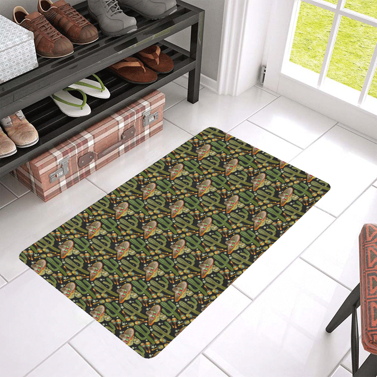 Western Style Print Rubber Doormat