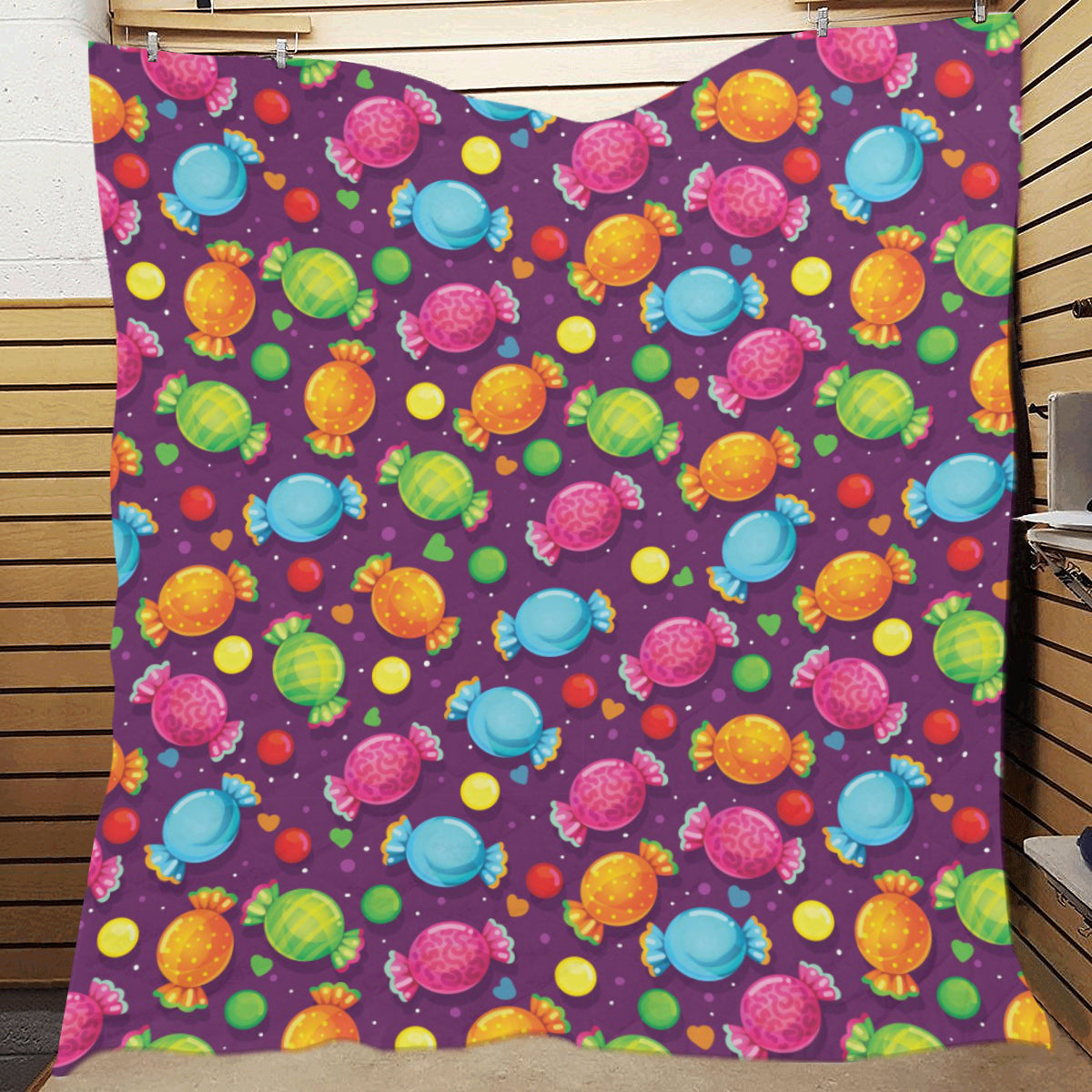 Candy Pattern Print Design CA05 Premium Quilt
