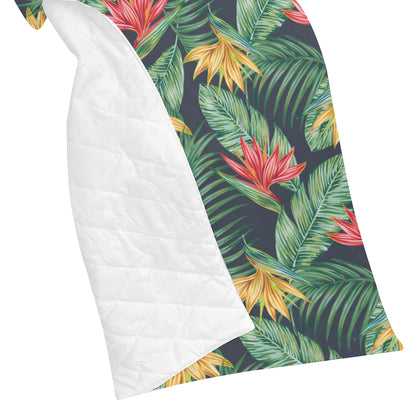 Bird Of Paradise Pattern Print Design BOP09 Premium Quilt