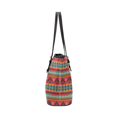 Eagles Native American Design Leather Tote Bag