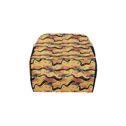 Kangaroos Aboriginal  Pattern Print Design 06 Diaper Bag Backpack