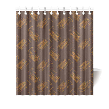 Tuba Pattern Print Design 02 Shower Curtain