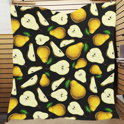 Pear Pattern Print Design PE01 Premium Quilt