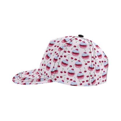 Cherry Cupcake Pink Pattern Snapback Cap