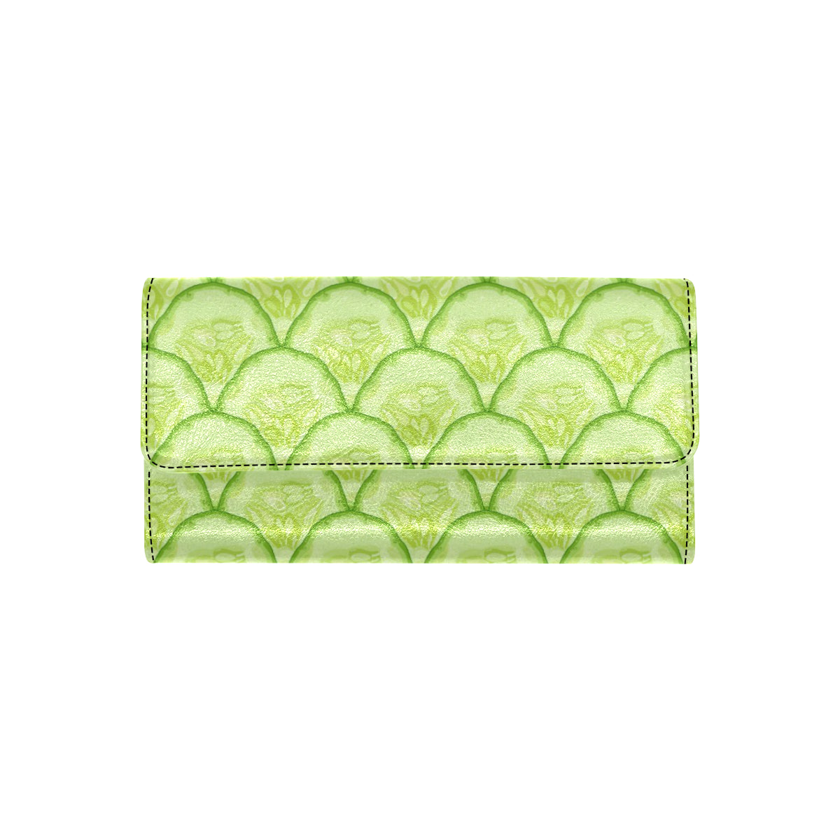 Cucumber Pattern Print Design CC04 Women's Trifold Wallet