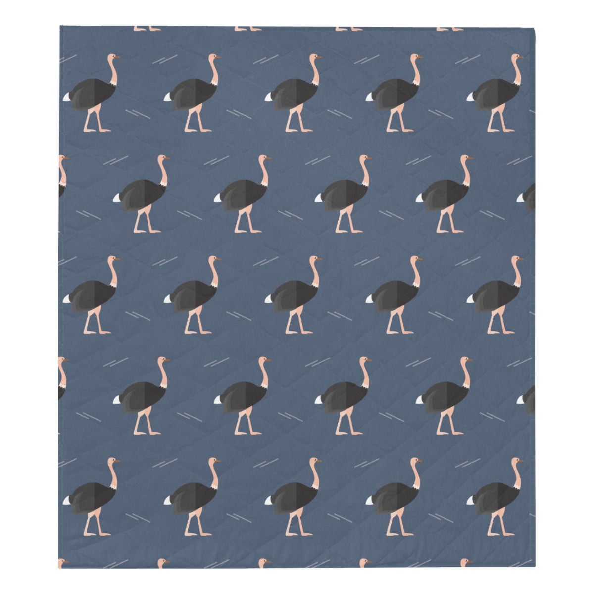 Ostrich Pattern Print Design 04 Premium Quilt