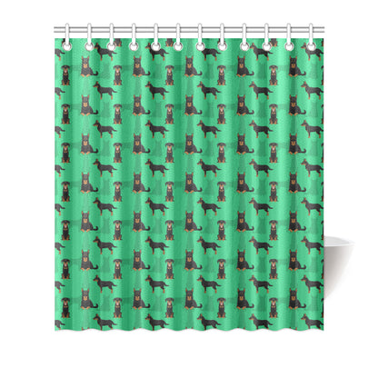 Beauceron Pattern Print Design 01 Shower Curtain