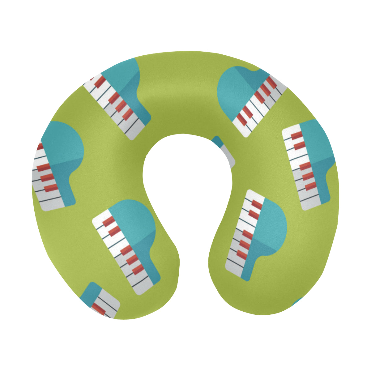 Piano Pattern Print Design 03 U-Shaped Travel Neck Pillow