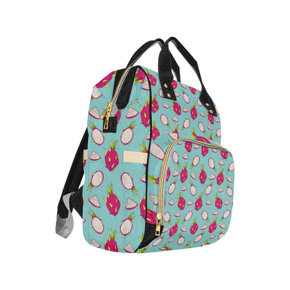 Dragonfruit Pattern Print Design DF01 Diaper Bag Backpack