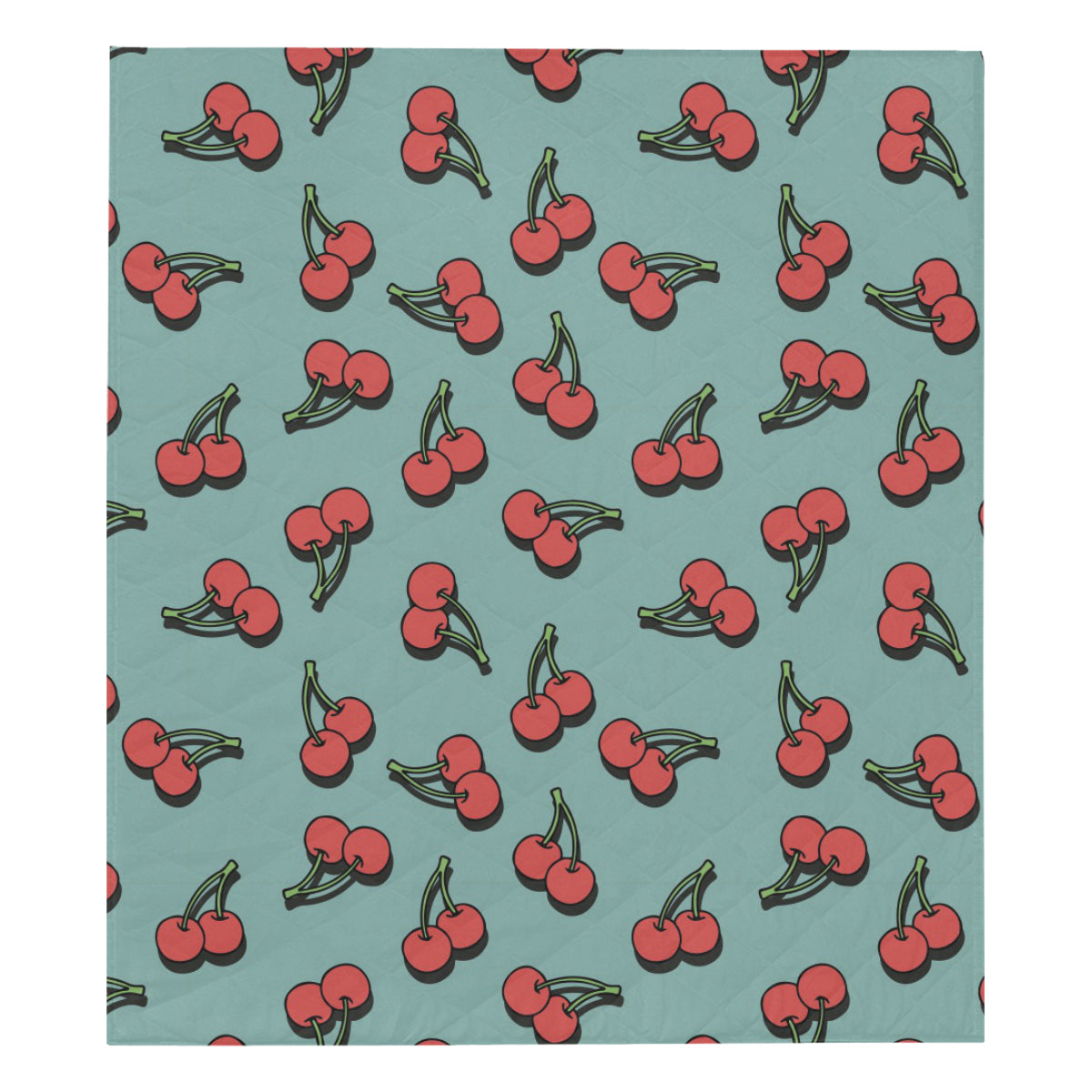 Cherry Pattern Print Design CH03 Premium Quilt