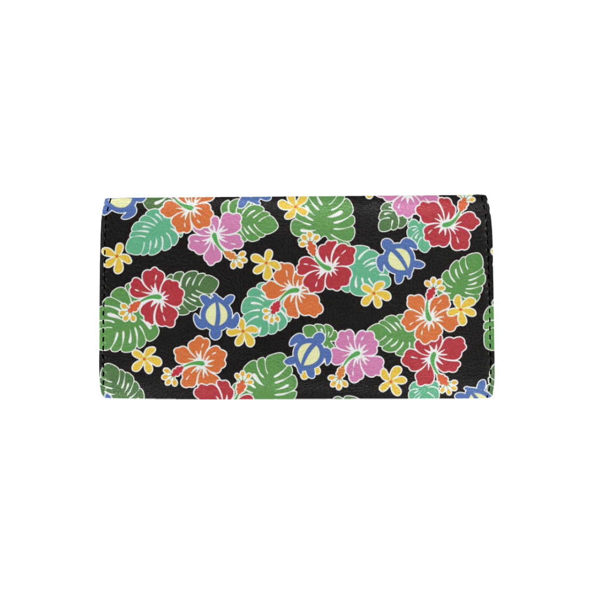 Hawaiian Themed Pattern Print Design H010 Women's Trifold Wallet