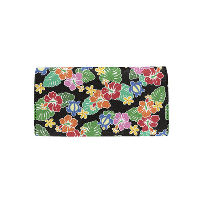 Hawaiian Themed Pattern Print Design H010 Women's Trifold Wallet