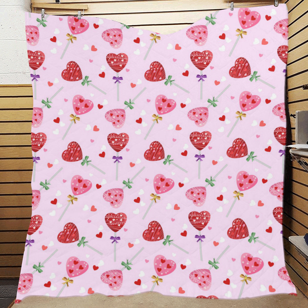 Lollipop Pattern Print Design LL07 Premium Quilt