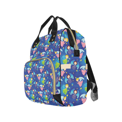 Angel Little Pattern Print Design 02 Diaper Bag Backpack
