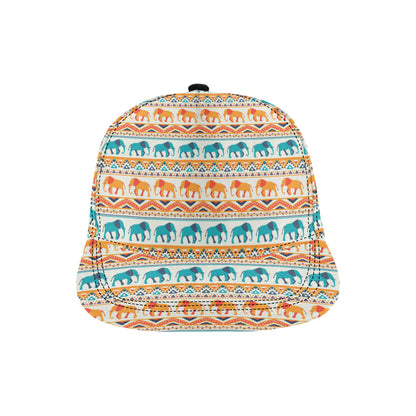 Elephant Aztec Ethnic Print Pattern Snapback Cap